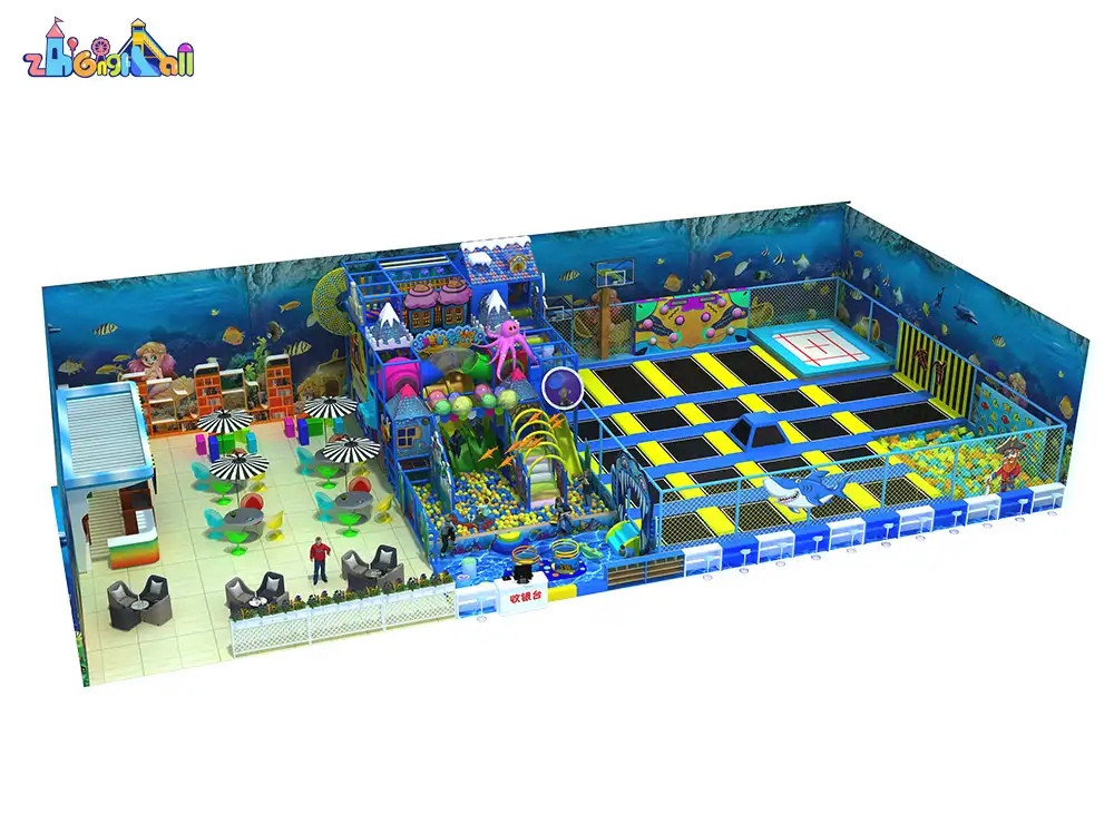 Custom ocean theme softplay indoor playgrounds for children
