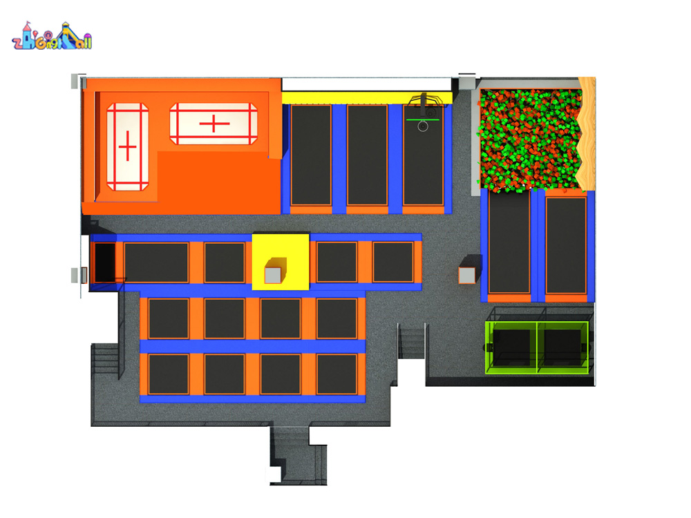Oversize Trampoline Park Set
