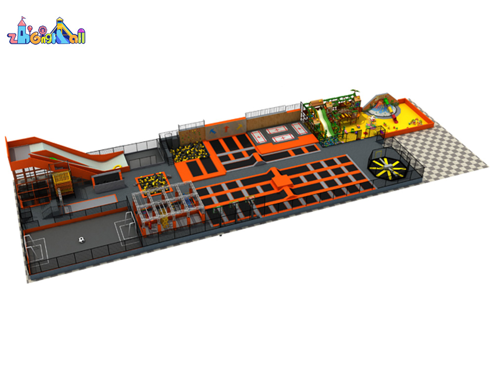 1970 ㎡ Large Commercial Indoor Trampoline Park For Amusement