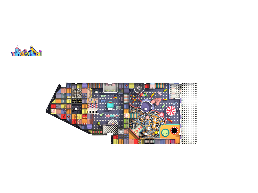 350㎡ of indoor playground with various equipment