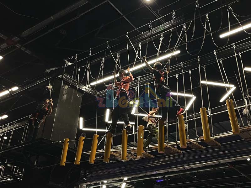 Commercial Grade Trampoline with Modular Jump Zones