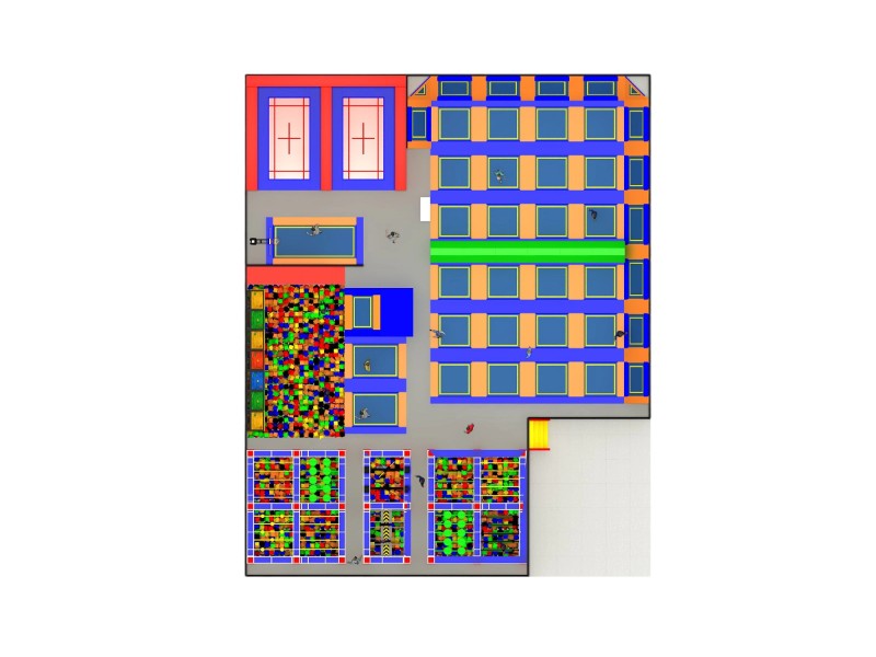 Themed Trampoline Park System