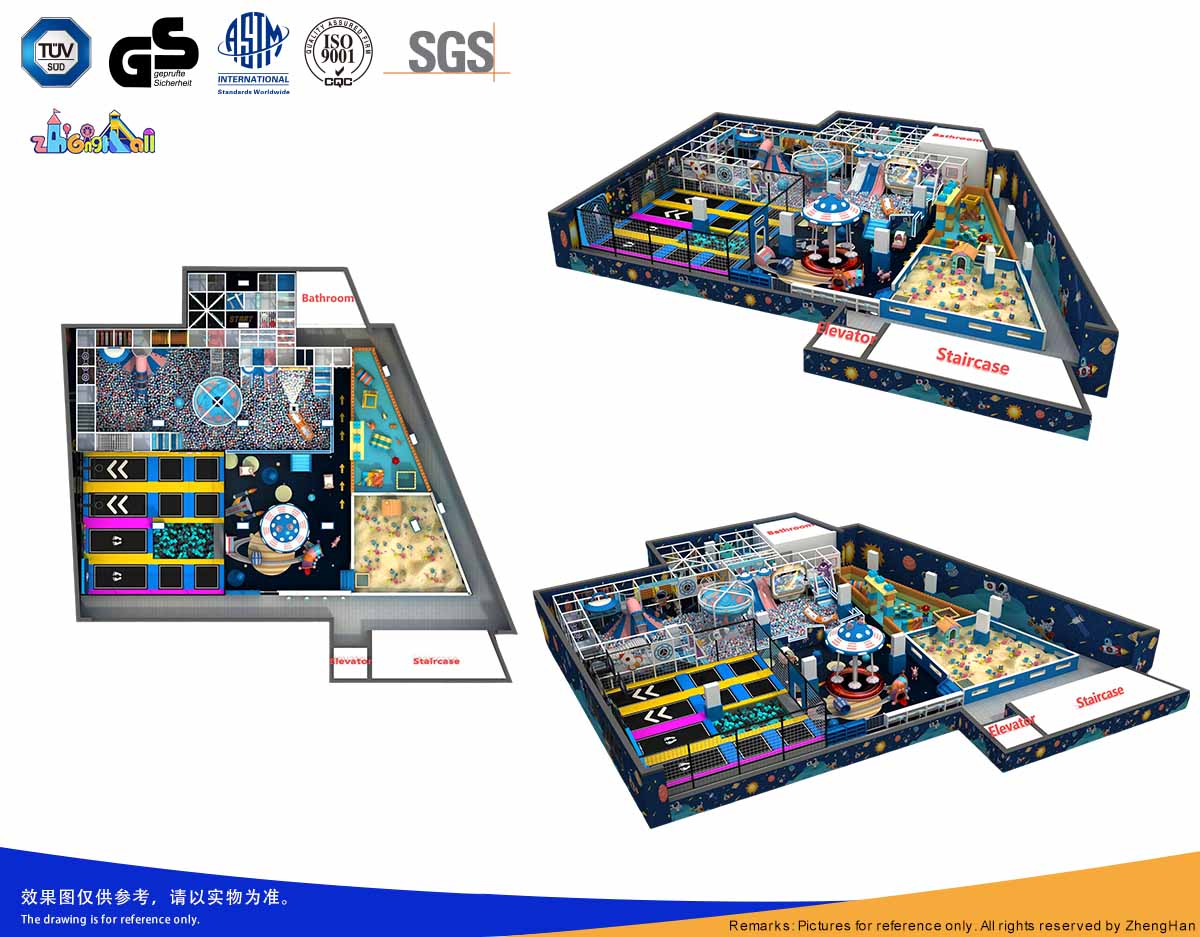 overview image of full soft play system in commercial venue