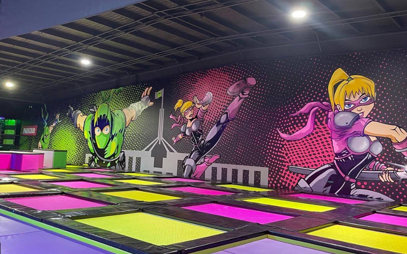 Trampoline Park in a Mall-Turning a Shopping Atrium into a Family Magnet