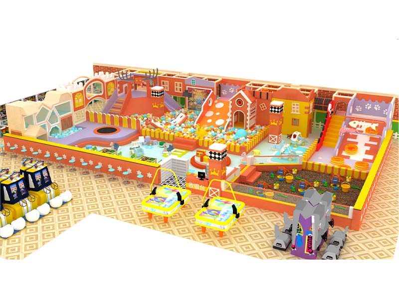 Orange Adventure Indoor Playground with LED Effects